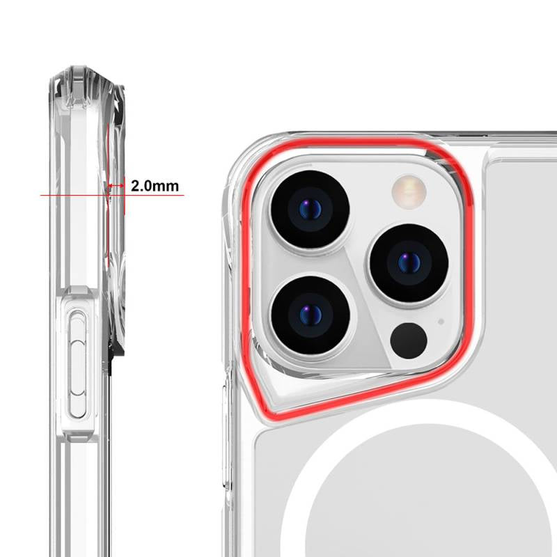 Kapak Olsun Şeffaf Magsafe li Köşe Korumalı Kılıf
