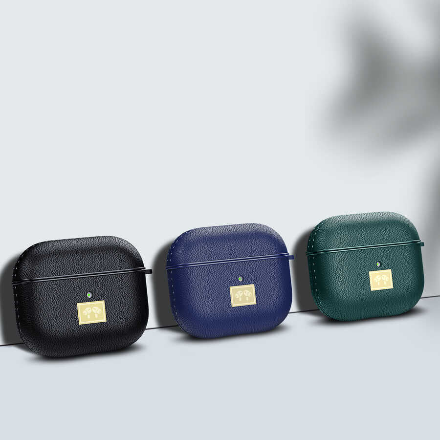 Apple Airpods 3. Nesil Kılıf Deri Görünümlü Askı Aparatlı Wlons Kılıf