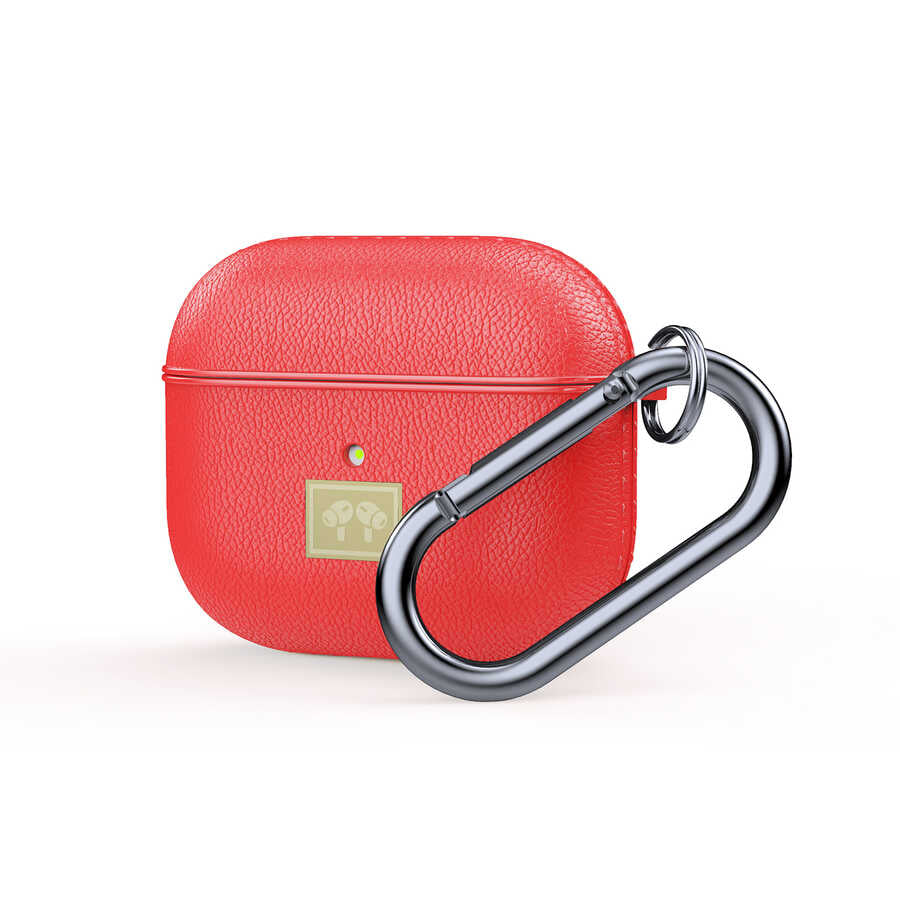 Apple Airpods 3. Nesil Kılıf Deri Görünümlü Askı Aparatlı Wlons Kılıf