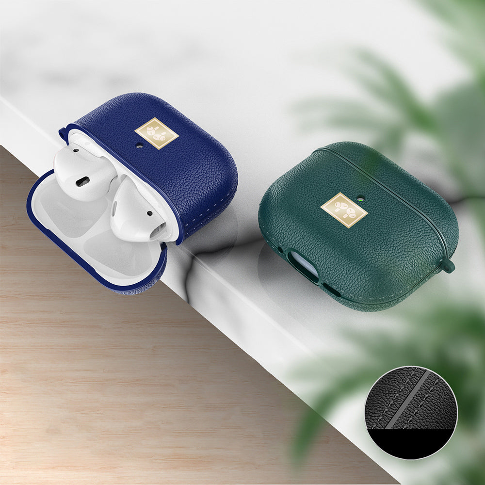 Apple Airpods 4 Kılıf Deri Görünümlü Askı Aparatlı Wlons Kılıf