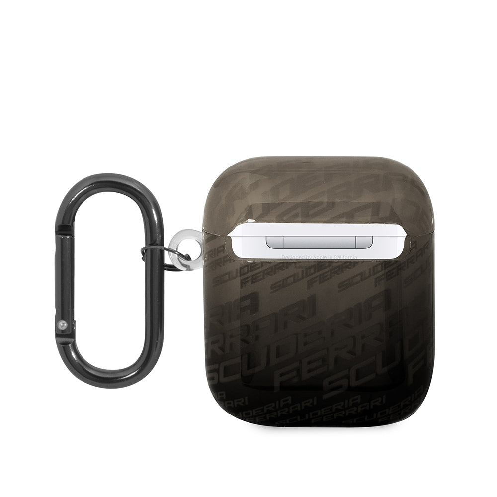 Apple Airpods Kılıf Ferrari Orjinal Lisanslı IML Baskılı Klasik Logolu SF Desenli TPU Kılıf