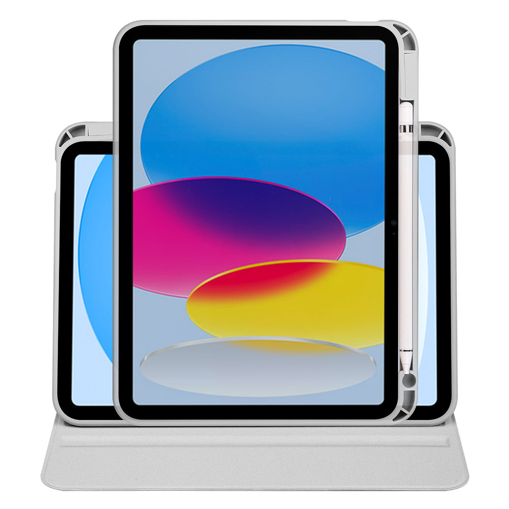 Apple iPad 10.9 2022 (10.Nesil) Kılıf Zore Termik Kalem Bölmeli Dönebilen Standlı Kılıf