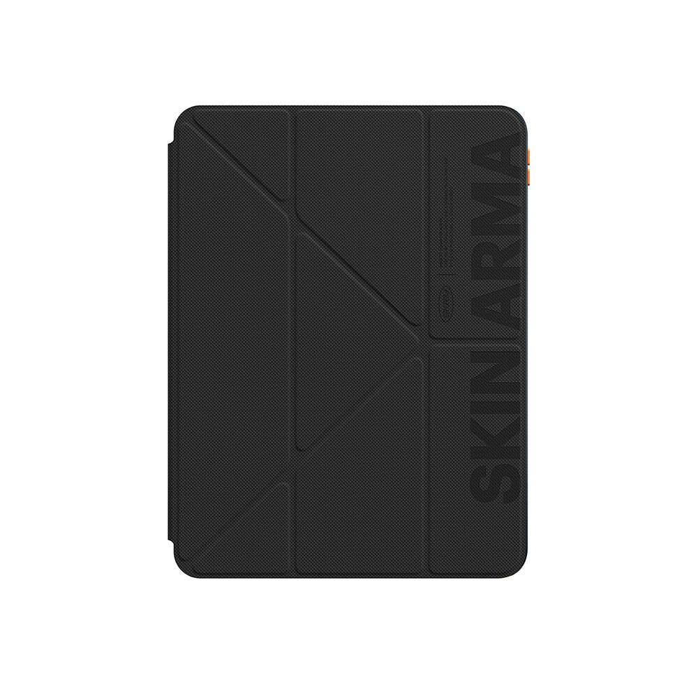 Apple iPad Air 11 2024 Kılıf SkinArma Kabartma Baskı Tasarımlı 360 Tam Koruma Arkası Şeffaf Standlı Gamma Kılıf