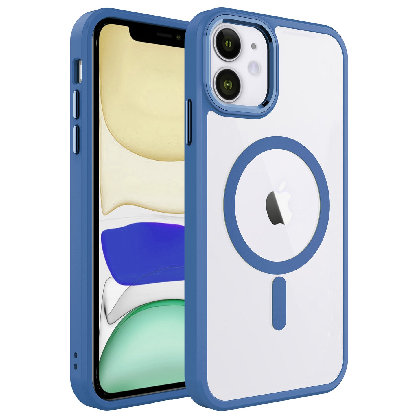 Apple iPhone 12 Kılıf Wireless Şarj Özellikli Zore Krom M-safe Silikon Kapak