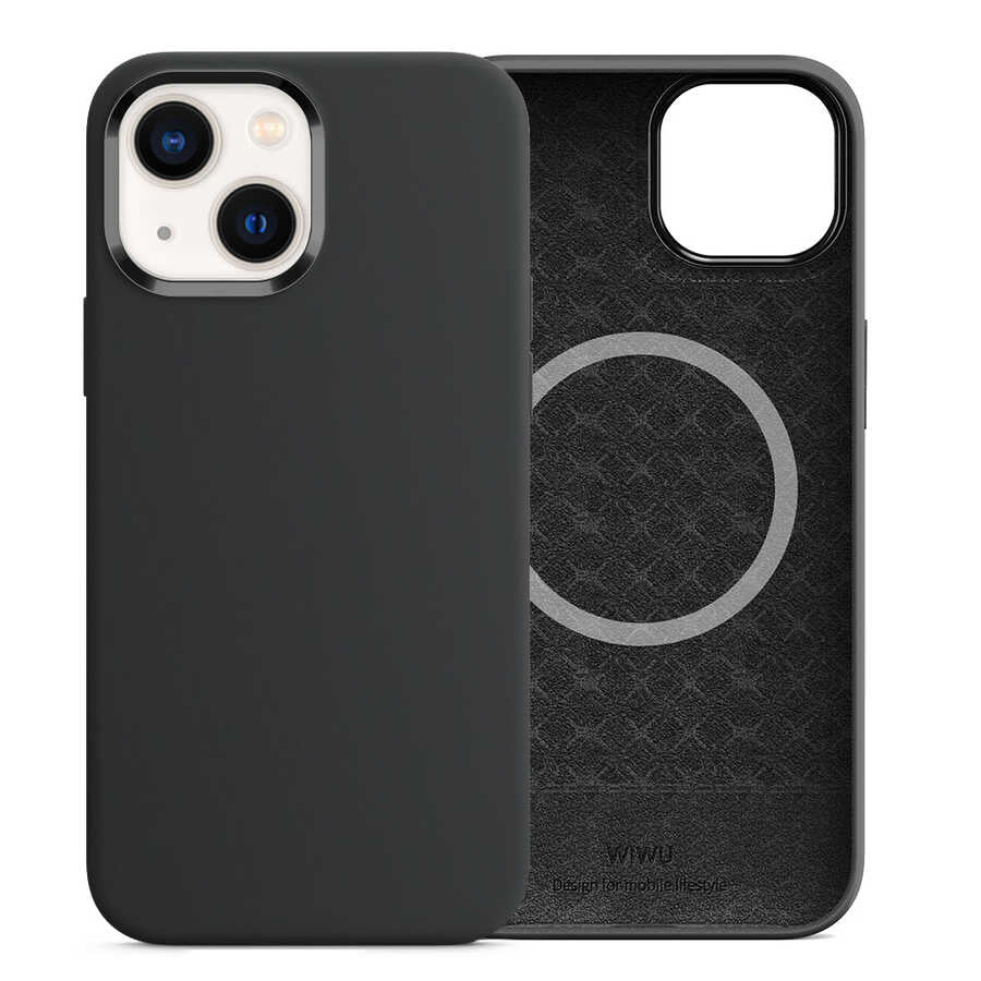 Apple iPhone 13 Kılıf Wiwu M-safe Magnetic Silikon Kapak