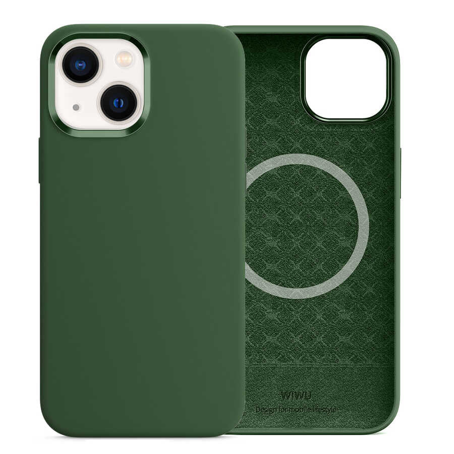 Apple iPhone 13 Kılıf Wiwu M-safe Magnetic Silikon Kapak
