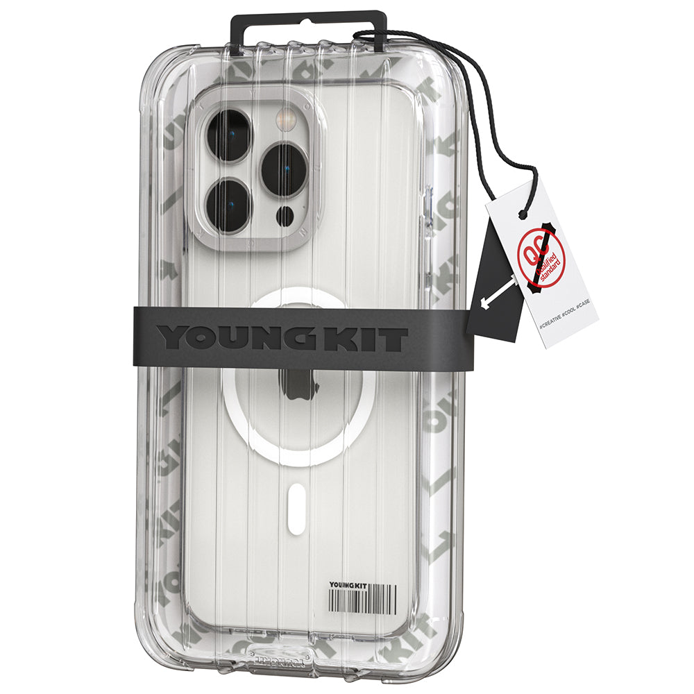 Apple iPhone 13 Pro Kılıf M-safe Şarj Özellikli Youngkit Coloured Glaze Serisi Kapak