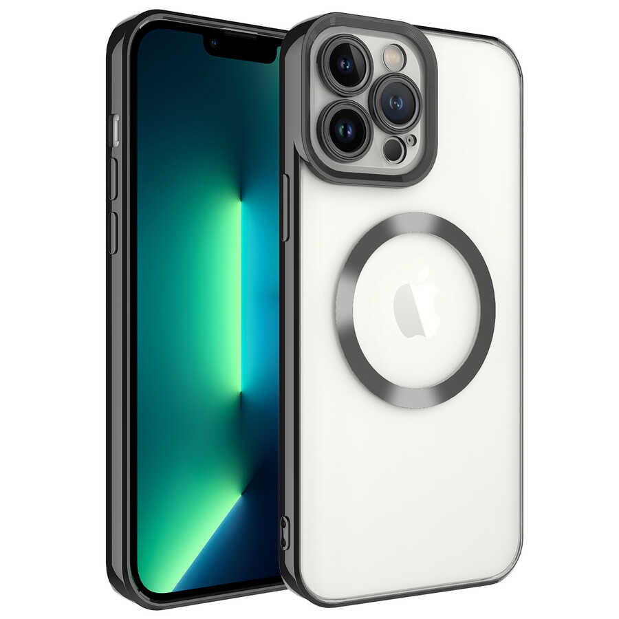 Apple iPhone 13 Pro Kılıf M-safe Wireless Şarj Özellikli Zore Setro Silikon