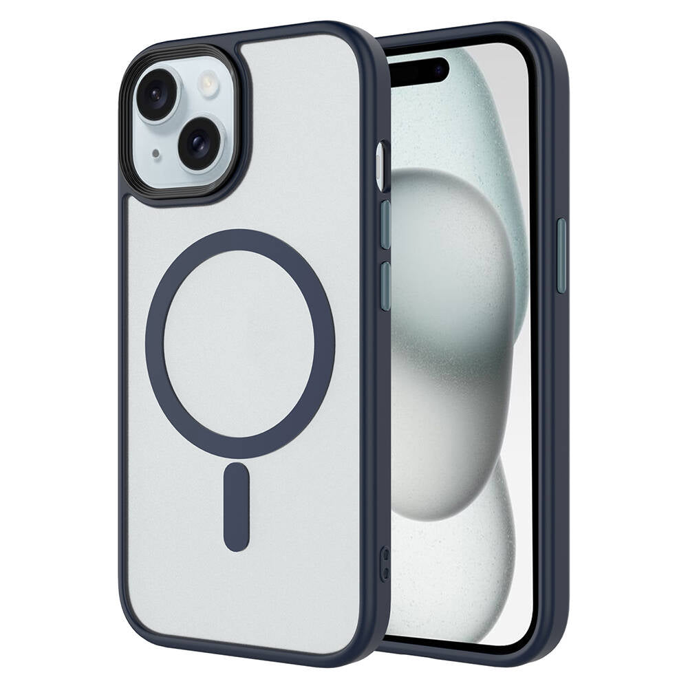 Apple iPhone 14 Kılıf Mat Arka Yüzey Wireless Şarj Özellikli Zore Flet M-safe Kapak