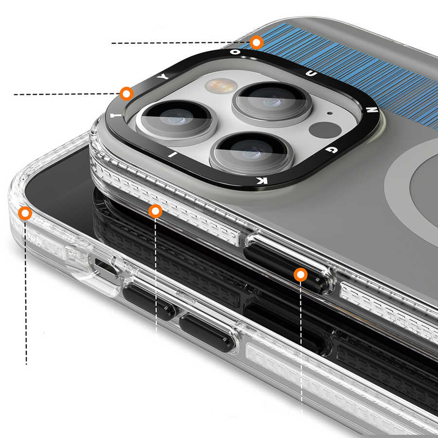 Apple iPhone 14 Pro Kılıf M-safe Şarj Özellikli Youngkit Pure Serisi Kapak