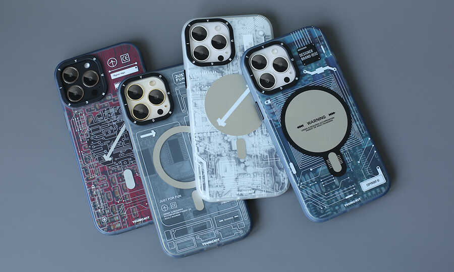 Apple iPhone 14 Pro Kılıf M-safe Şarj Özellikli YoungKit Technology Serisi Kapak