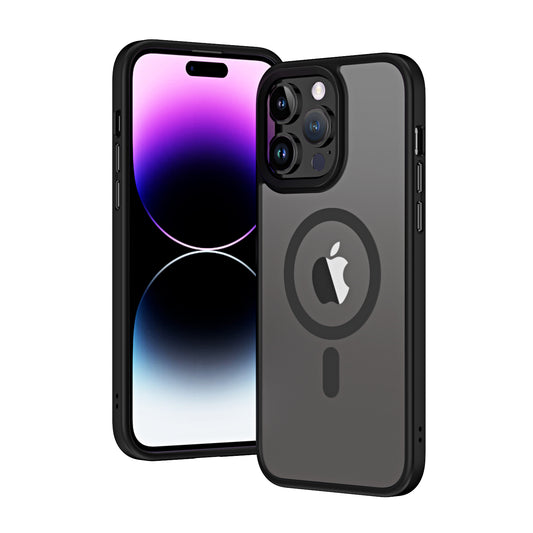 Apple iPhone 14 Pro Kılıf Wireless Şarj Özellikli Zore Hibrit M-safe Kapak