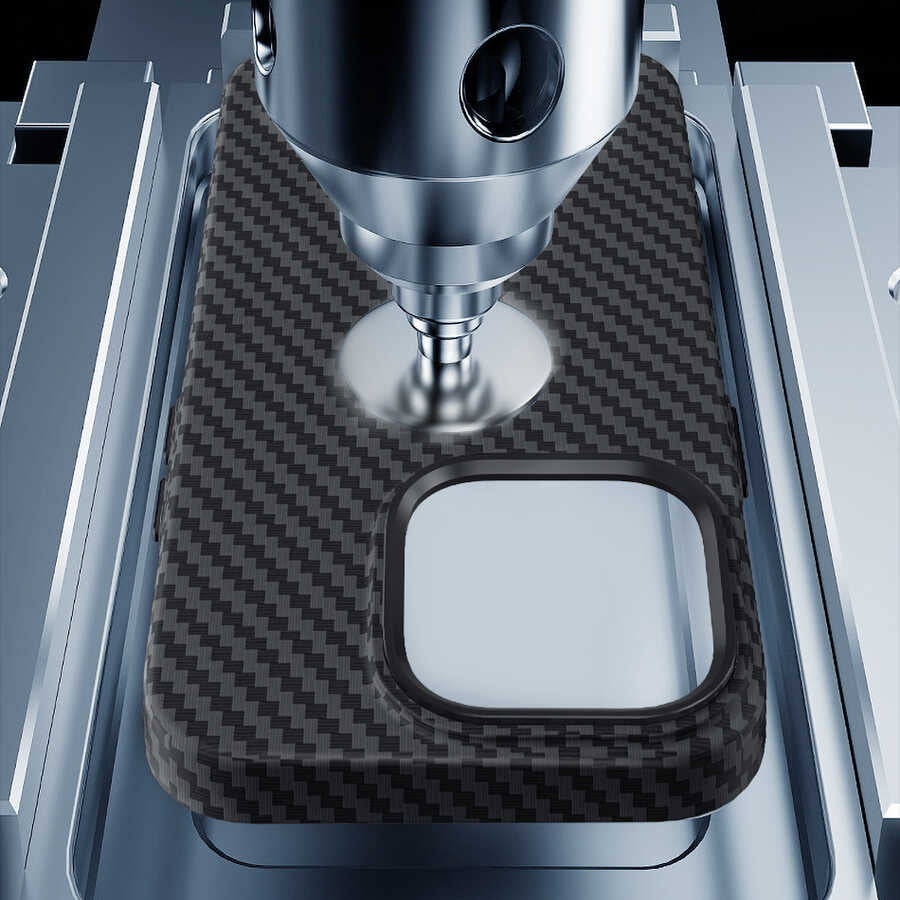 Apple iPhone 14 Pro Kılıf Wiwu Karbon Fiber Görünümlü M-safe Wireless Şarj Özellikli Kabon Kapak