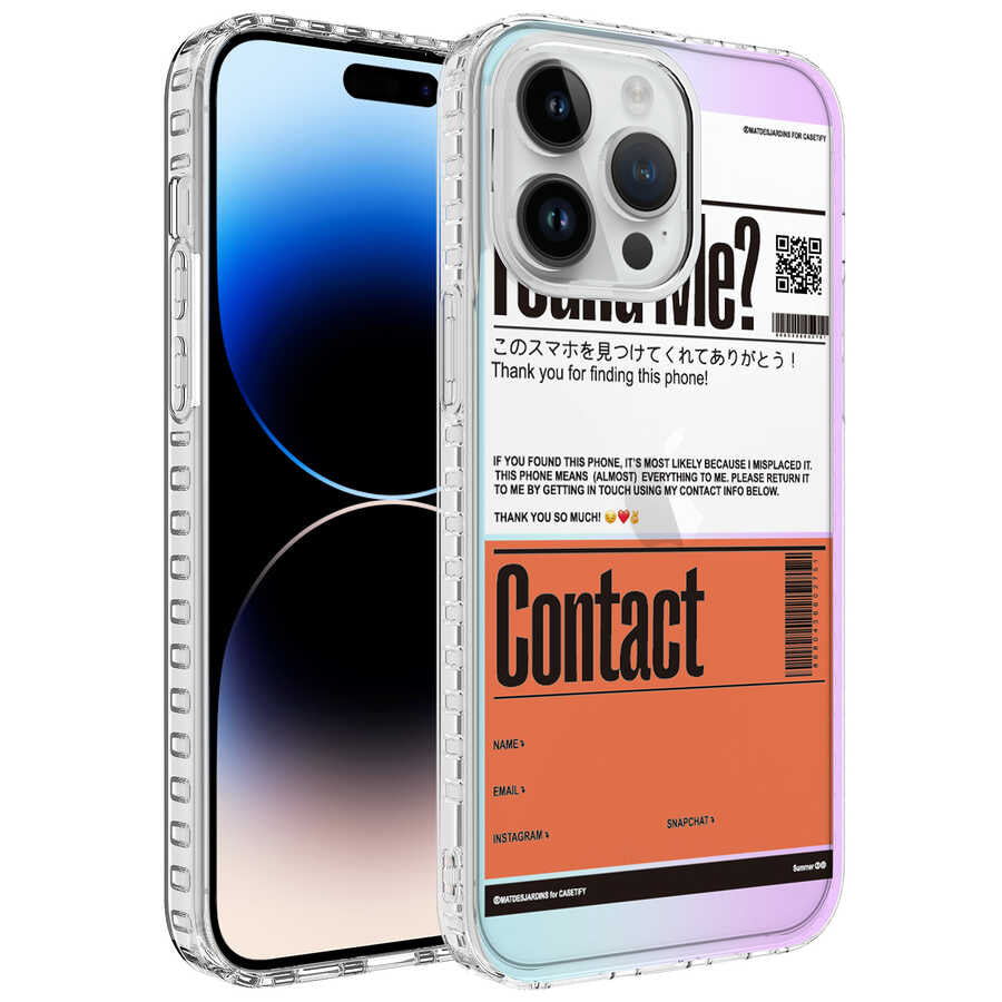 Apple iPhone 14 Pro Max Kılıf Airbag Kenarlı Renkli Desenli Silikon Zore Elegans Kapak