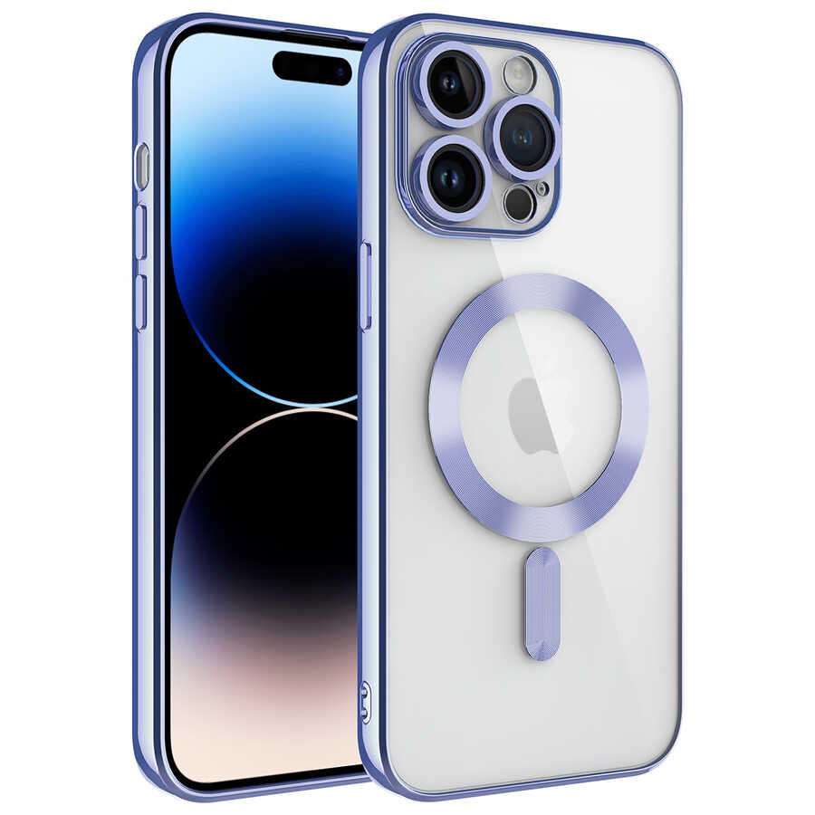 Apple iPhone 14 Pro Max Kılıf Kamera Korumalı M-safe Wireless Şarj Özellikli Zore Demre Kapak