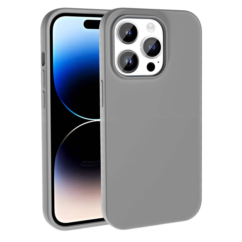 Apple iPhone 14 Pro Max Kılıf M-safe Şarj Özellikli Sıvı Teknolojili Silinebilir Sert Zore Kivi Kapak