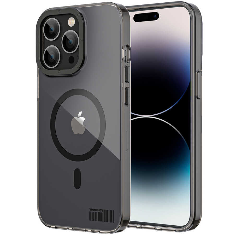 Apple iPhone 14 Pro Max Kılıf M-safe Şarj Özellikli Youngkit Coloured Glaze Serisi Kapak