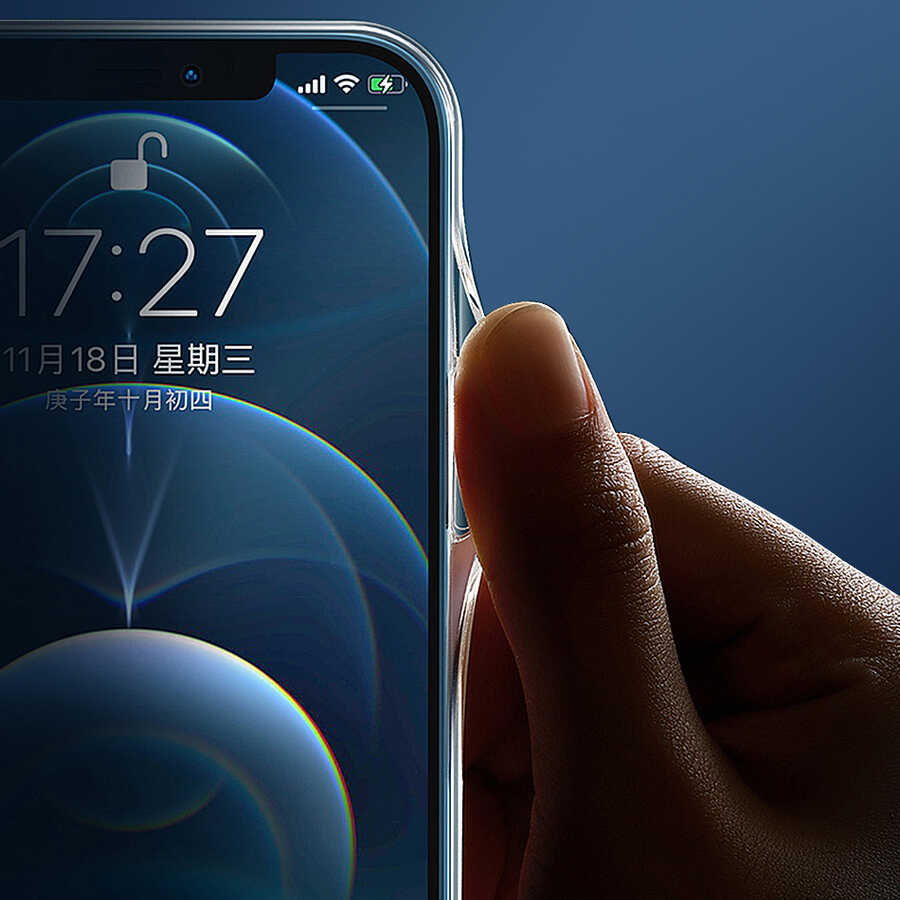 Apple iPhone 14 Wiwu M-safe Şarj Özellikli Lens Korumalı Şeffaf Silikon Kapak