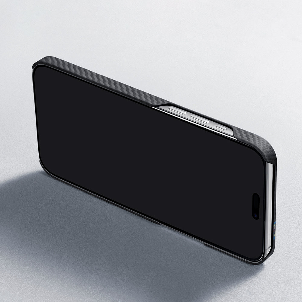 Apple iPhone 15 Kılıf M-safe Şarj Özellikli 600D Aramid Fiber Pitaka Tactile Woven Orchestra Serisi Rhapsody Kapak