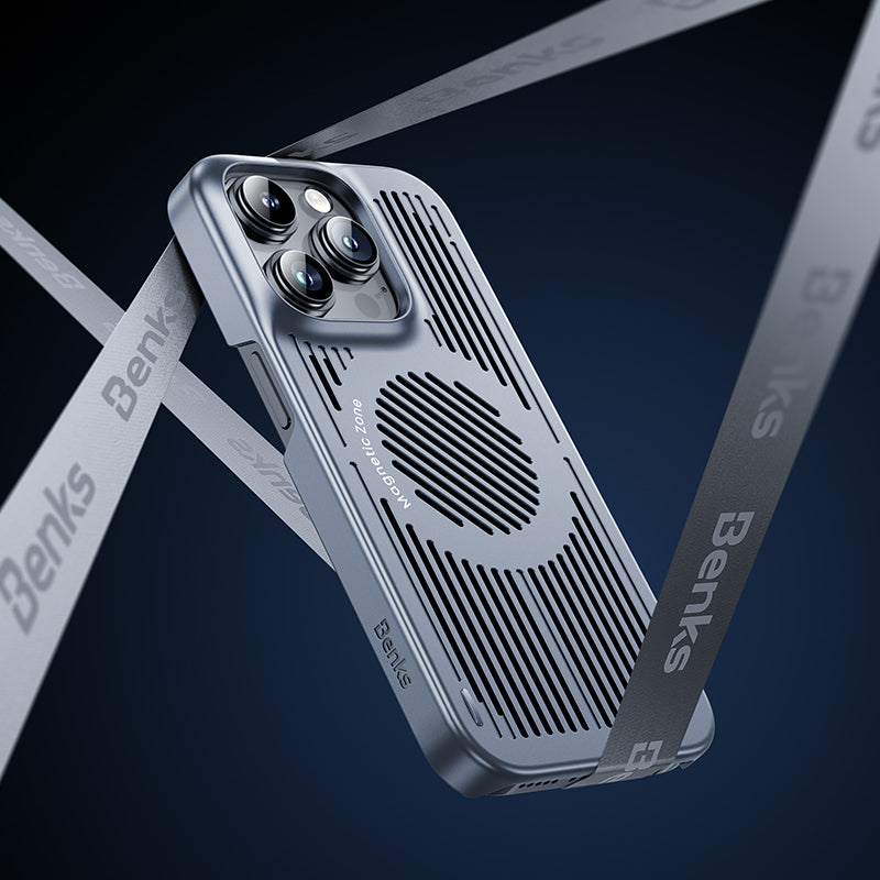 Apple iPhone 15 Plus Kılıf M-safe Şarj ve Soğutucu Özellikli Benks Biliz Kapak