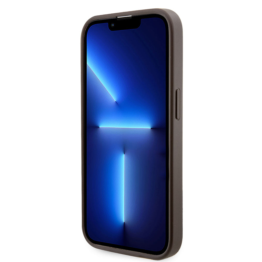 Apple iPhone 15 Pro Kılıf Guess Orjinal Lisanslı M-safe Şarj Özellikli 4G Şerit Tasarımlı Printed Kapak