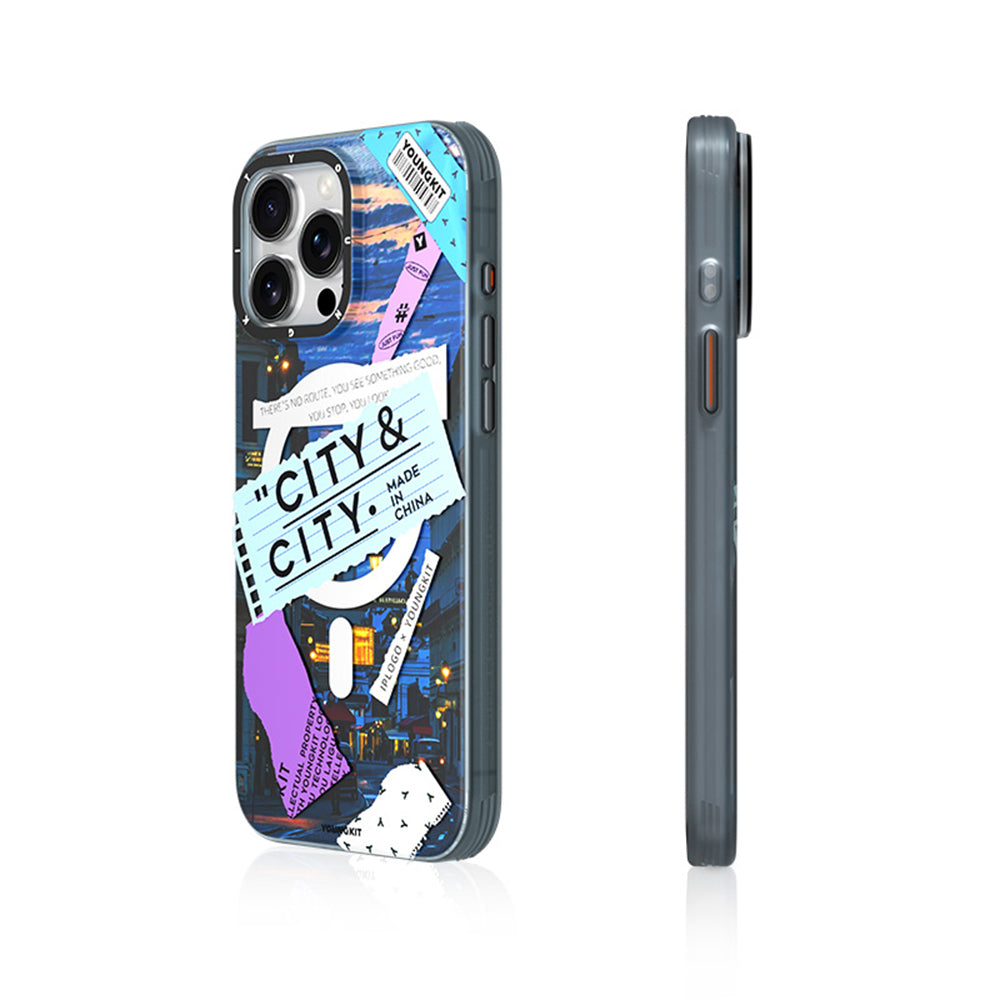 Apple iPhone 15 Pro Max Kılıf M-safe Şarj Özellikli Youngkit A-City Serisi Kapak