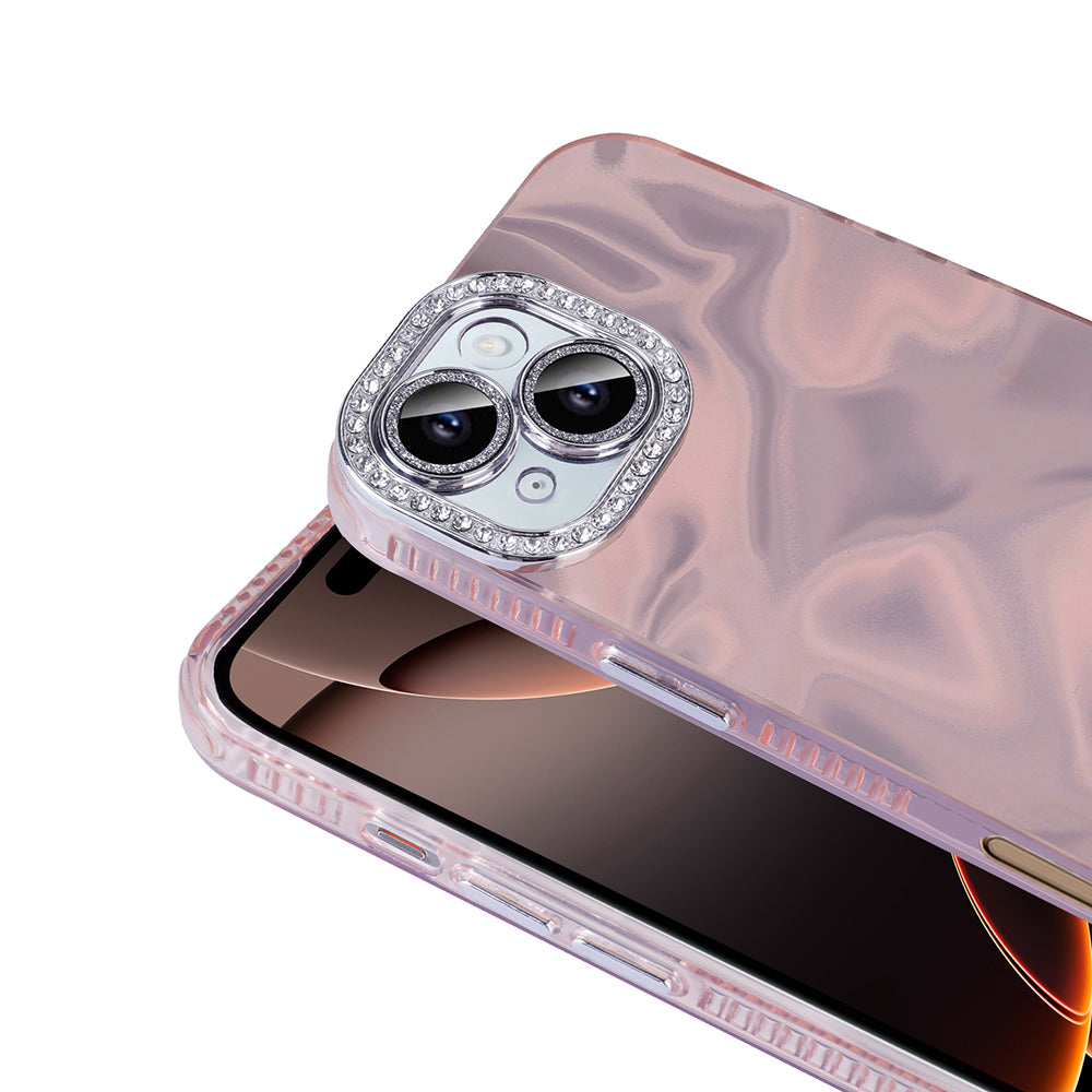 Apple iPhone 16 Kılıf Airbagli Parlak Taş Detay Tasarımlı Zore Esila Kapak