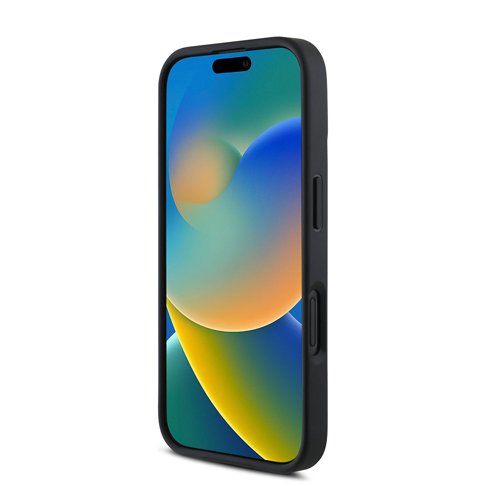 Apple iPhone 16 Kılıf DKNY Orjinal Lisanslı M-safe Şarj Özellikli Metal Logolu PU Deri Grained Kapak