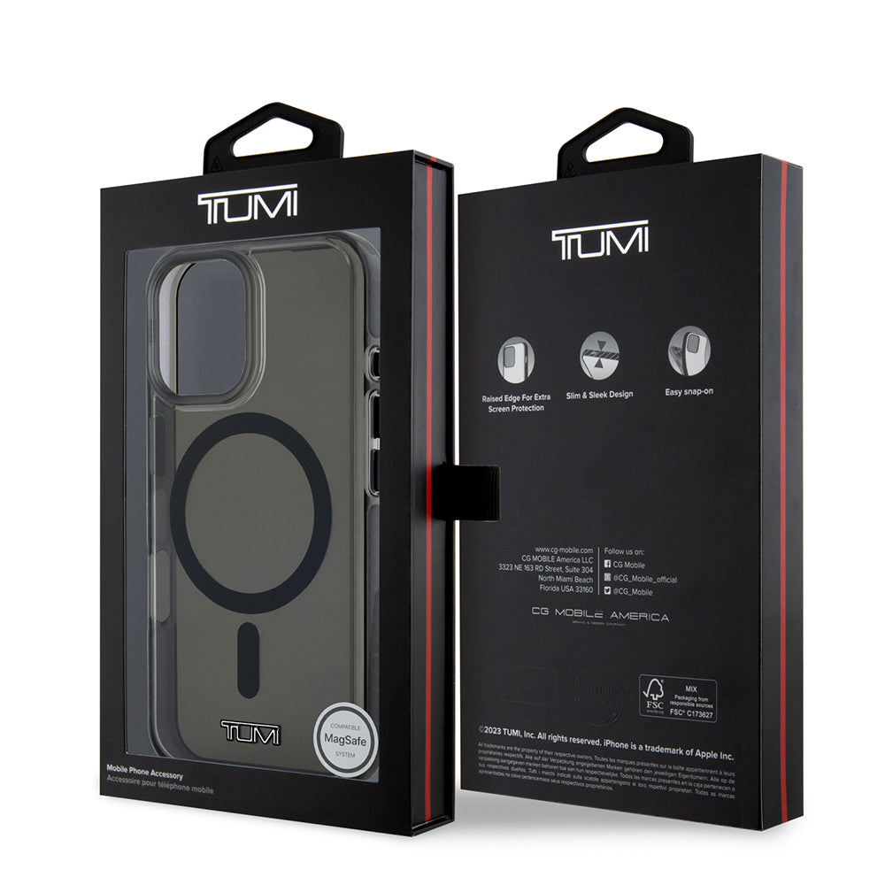 Apple iPhone 16 Kılıf TUMI Orjinal Lisanslı M-safe Şarj Özellikli Airbagli Transparan Kapak