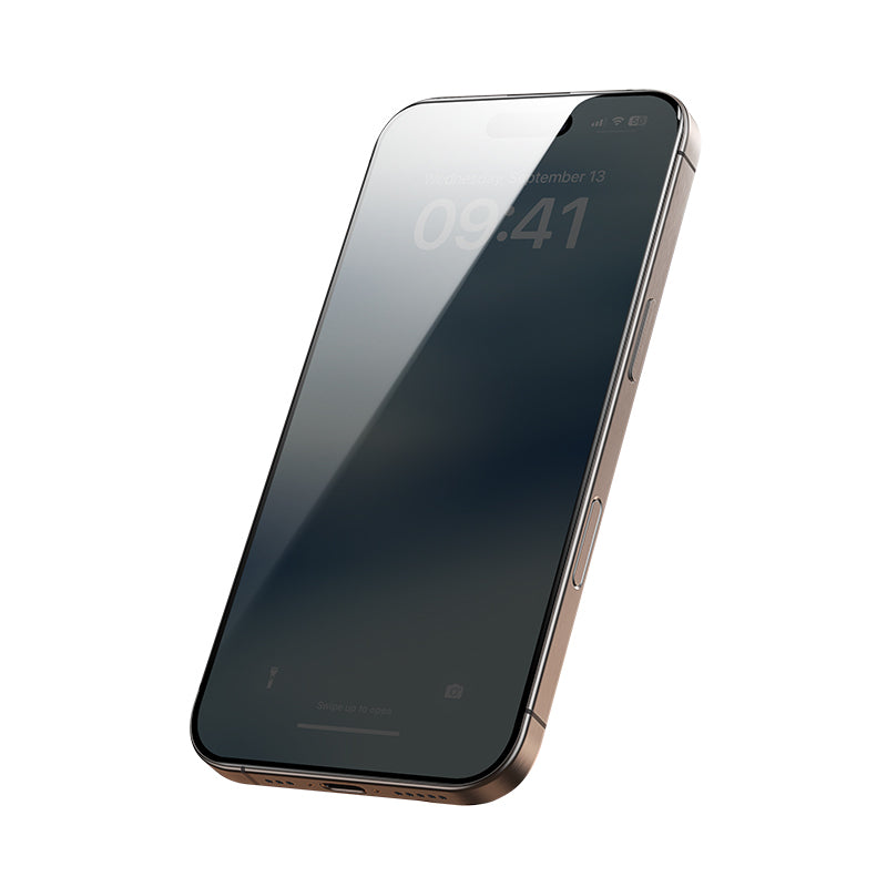 Apple iPhone 16 Pro Hidrofobik Ve Oleofobik Özellikli Benks 0.3mm Privacy Air Shield Ekran Koruyucu 10'lu Paket