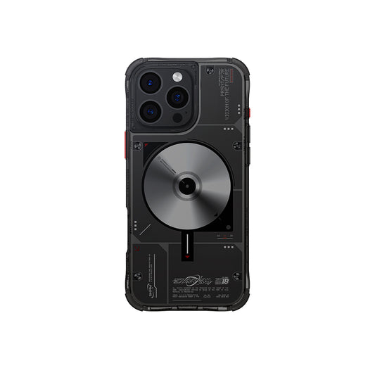 Apple iPhone 16 Pro Kılıf M-safe Şarj Özellikli Disk Desenli Airbag Tasarımlı Skinarma Nova Kapak