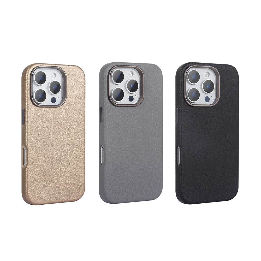 Apple iPhone 16 Pro Kılıf M-safe Şarj Özellikli PU Deri Zore Adora Kapak