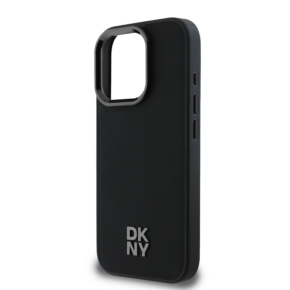 Apple iPhone 16 Pro Max Kılıf DKNY Orjinal Lisanslı M-safe Şarj Özellikli Metal Logolu PU Deri Plain Kapak