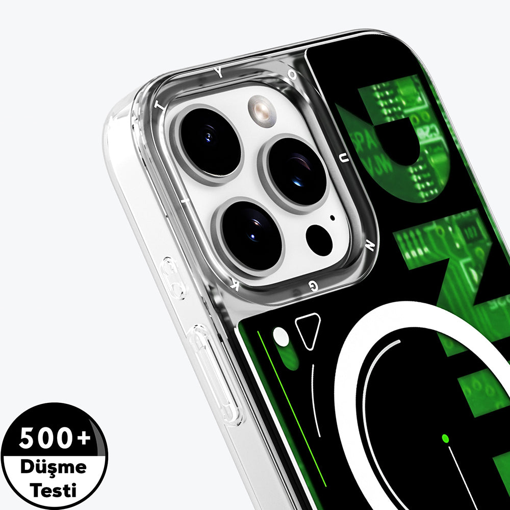 Apple iPhone 16 Pro Max Kılıf M-safe Şarj Özellikli Airbagli Çift Katmanlı Youngkit Future Streamer Serisi Kapak