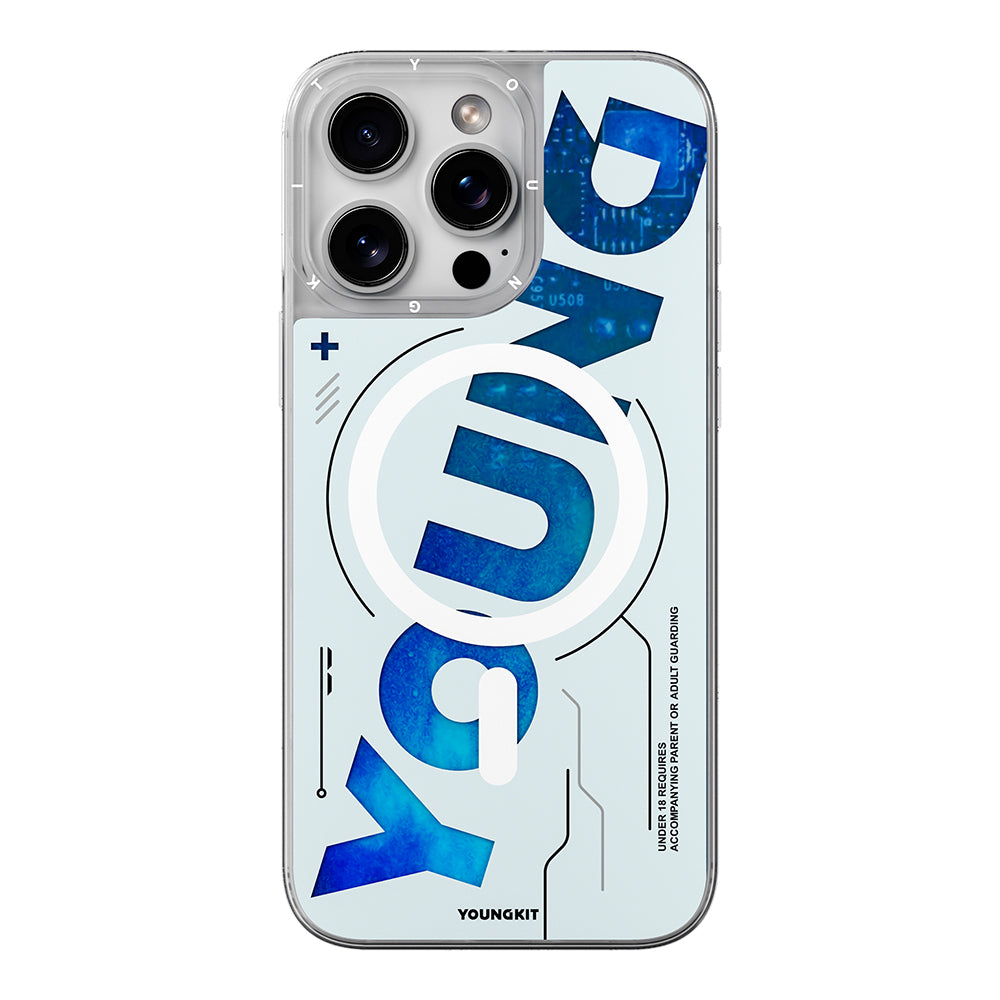 Apple iPhone 16 Pro Max Kılıf M-safe Şarj Özellikli Airbagli Çift Katmanlı Youngkit Future Streamer Serisi Kapak