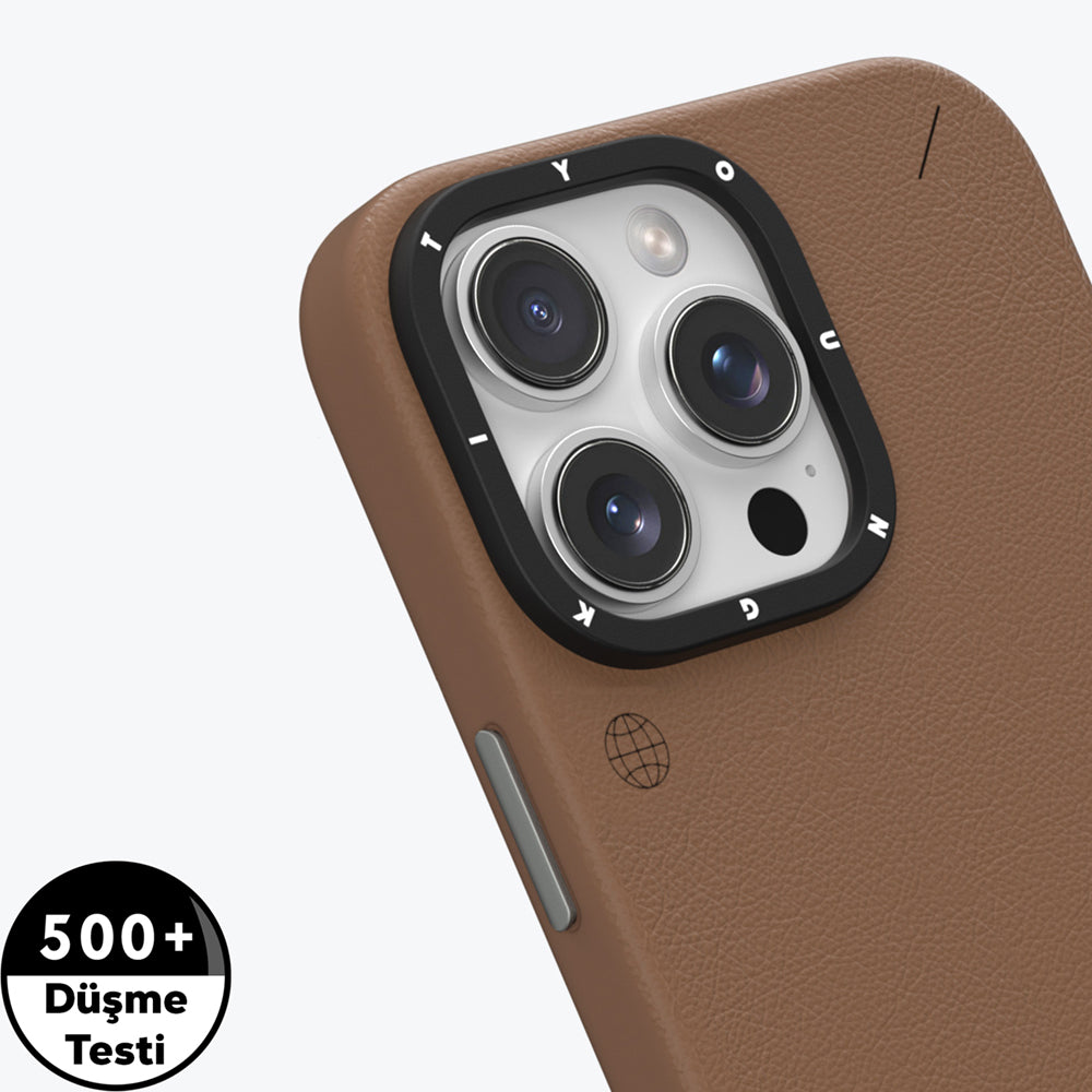 Apple iPhone 16 Pro Max Kılıf M-safe Şarj Özellikli Basit Mat Deri Desenli Youngkit Tech Fashion Serisi Kapak