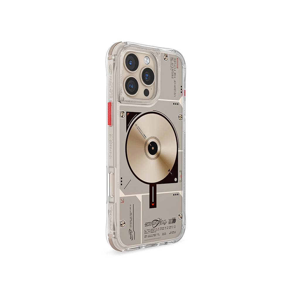 Apple iPhone 16 Pro Max Kılıf M-safe Şarj Özellikli Disk Desenli Airbag Tasarımlı Skinarma Nova Kapak