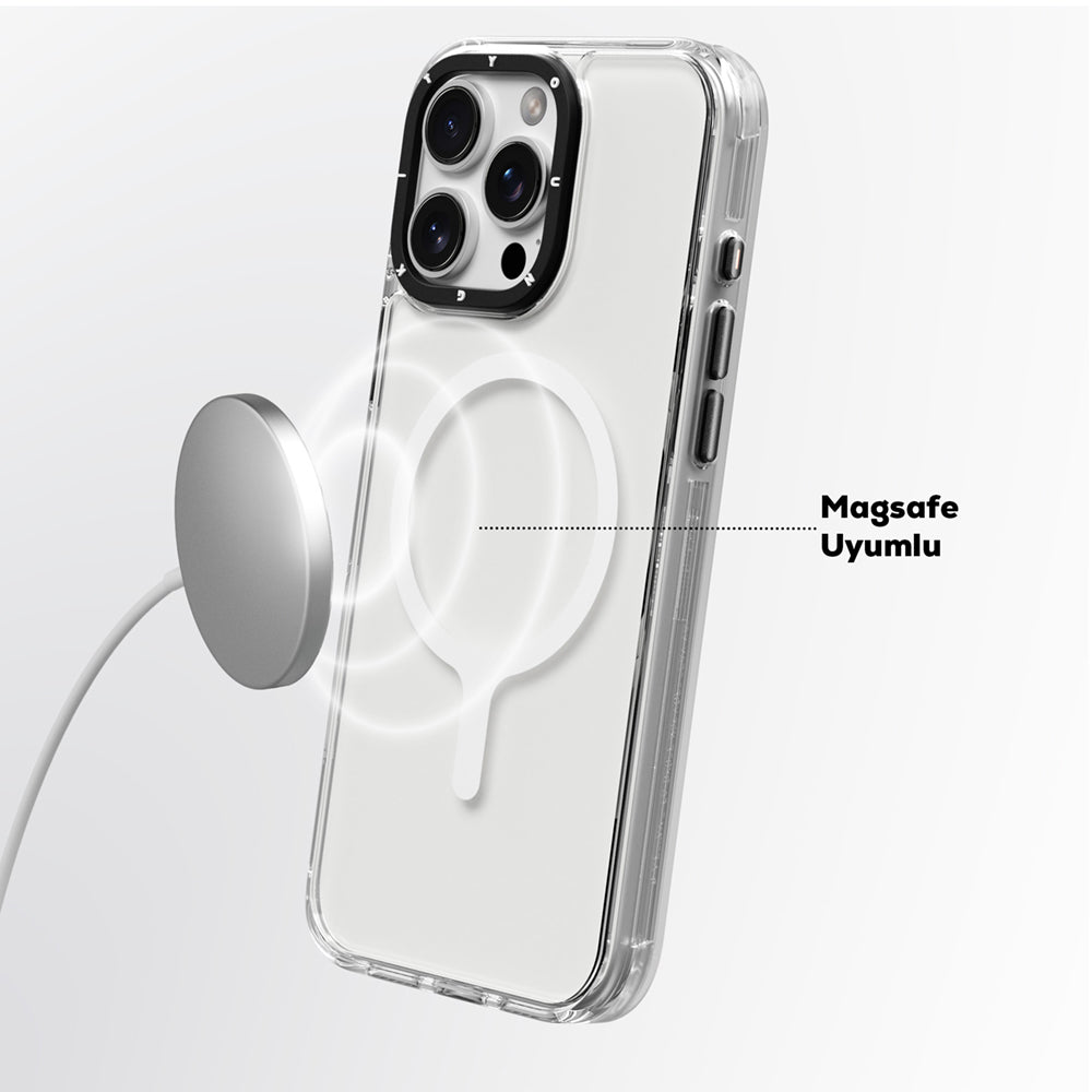 Apple iPhone 16 Pro Max Kılıf M-safe Şarj Özellikli YoungKit Crystal Color Serisi Kapak