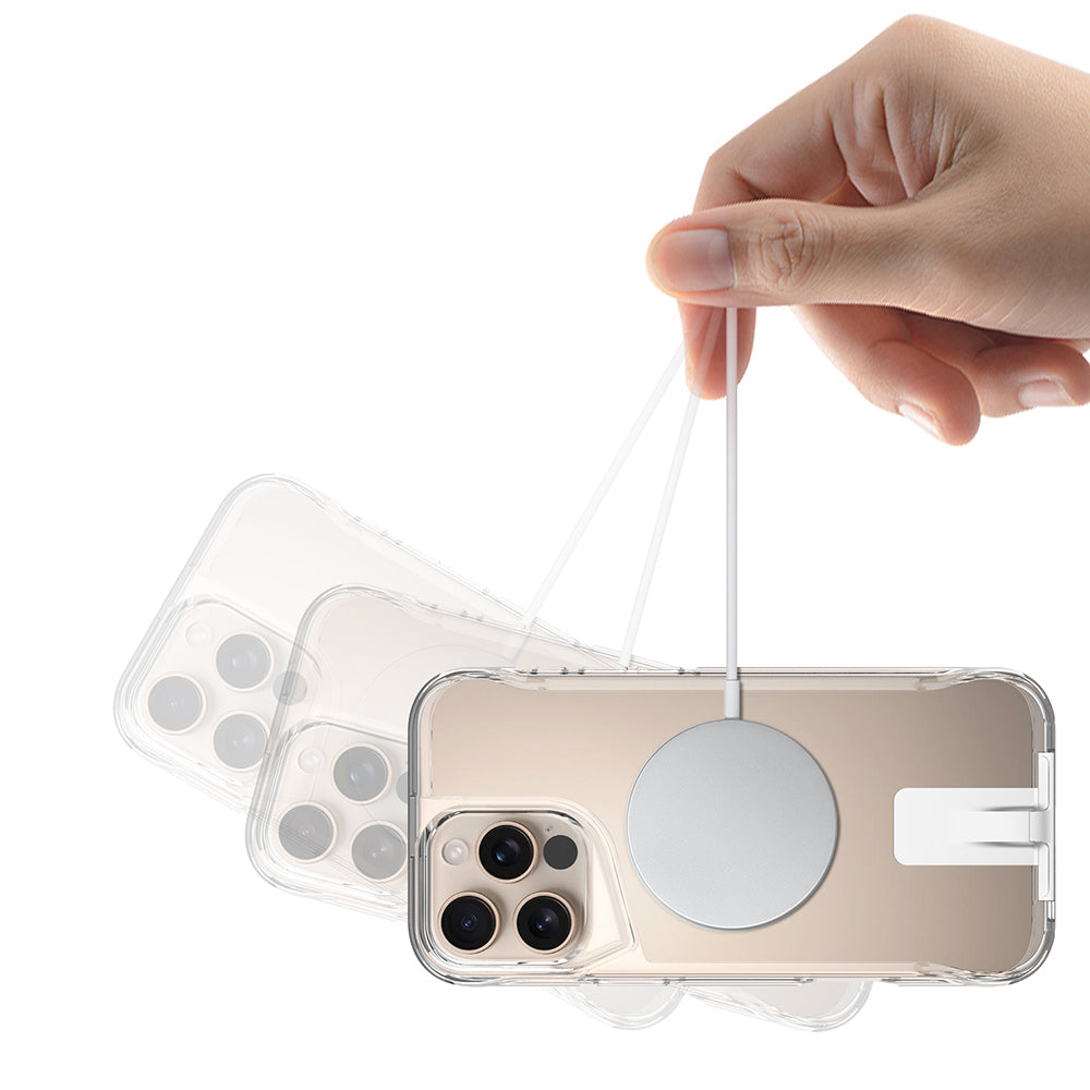 Apple iPhone 16 Pro Max Kılıf M-safe Şarj Özellikli Zore T-Max Standlı Kapak