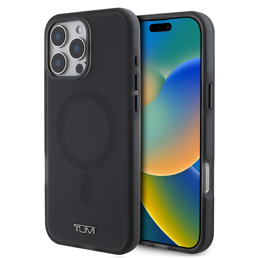 Apple iPhone 16 Pro Max Kılıf TUMI Orjinal Lisanslı M-safe Şarj Özellikli Airbagli Buzlu Transparan Kapak