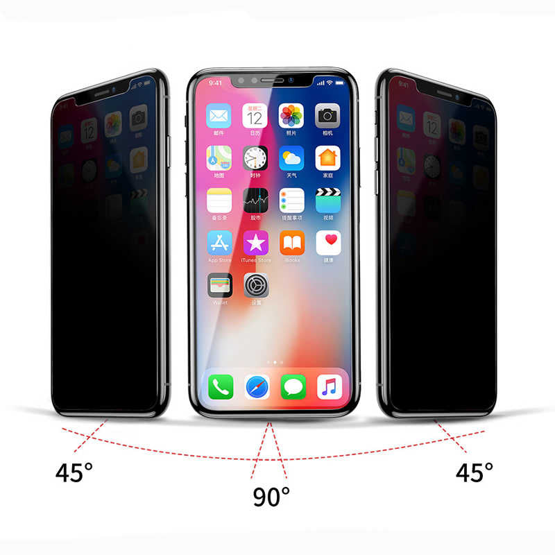 Apple iPhone XR 6.1 Zore Rika Premium Privacy Temperli Cam Ekran Koruyucu