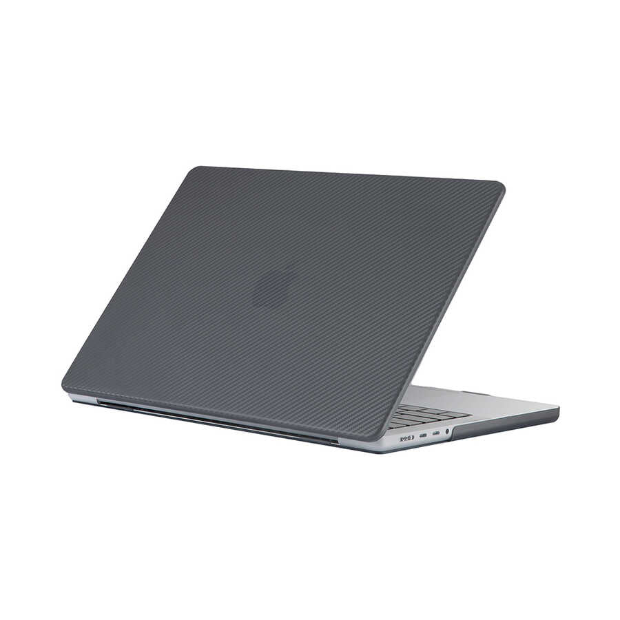 Apple Macbook 16.2' 2021 A2485 Zore MSoft Carbon Fiber Tasarımlı Kapak