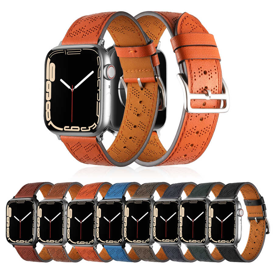 Apple Watch 38mm KRD-76 PU Deri Kordon Strap Kayış