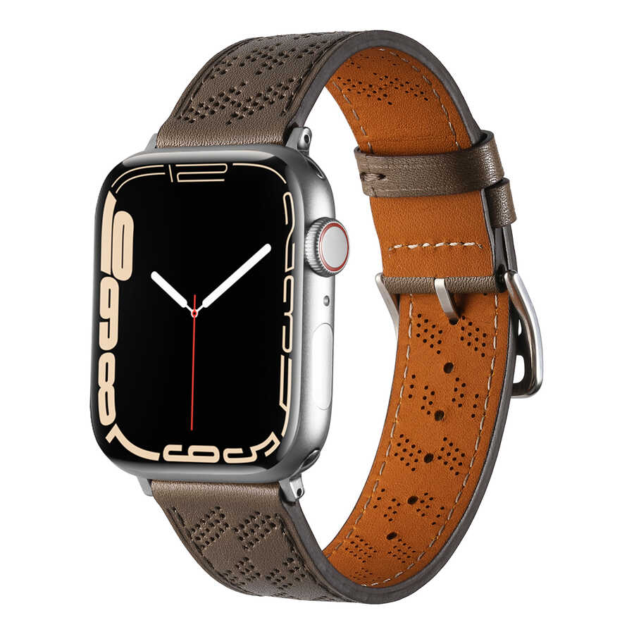 Apple Watch 42mm KRD-76 PU Deri Kordon Strap Kayış