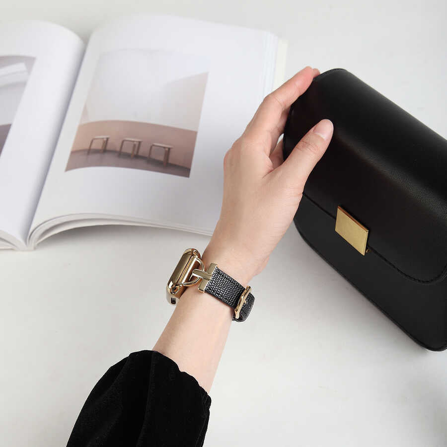 Apple Watch Ultra 49mm Kordon KRD-53 Deri Strap Kayış