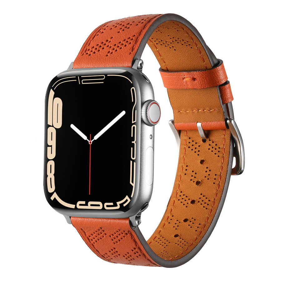 Apple Watch Ultra 49mm KRD-76 PU Deri Kordon Strap Kayış