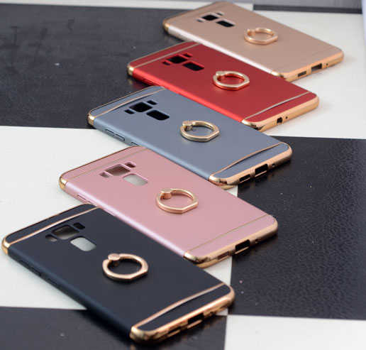 Asus Zenfone 3 ZE552KL Kılıf Zore 3 Parçalı Yüzüklü Rubber Kapak