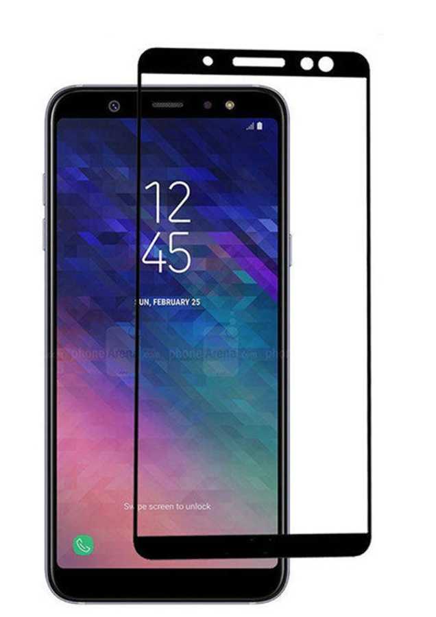 Galaxy A6 Plus 2018 Zore Kenarları Kırılmaya Dayanıklı Cam Ekran Koruyucu