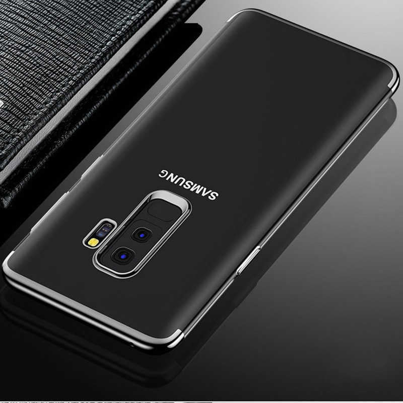Galaxy A6 Plus 2018 Kılıf Zore Dört Köşeli Lazer Silikon Kapak
