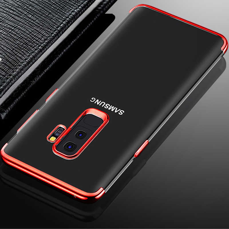 Galaxy A6 Plus 2018 Kılıf Zore Dört Köşeli Lazer Silikon Kapak